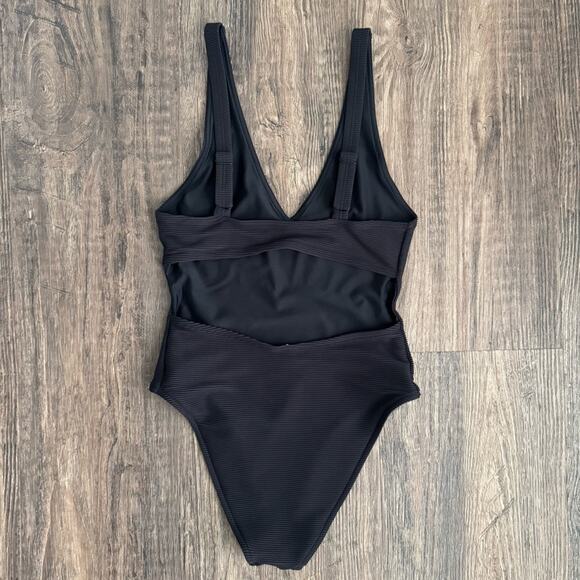 Zulu & Zephyr Signature Bikini One Piece Swimsuit in Black 4 - Picture 5 of 10